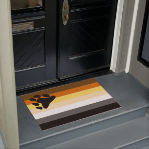 Bear Pride Flag Doormat
