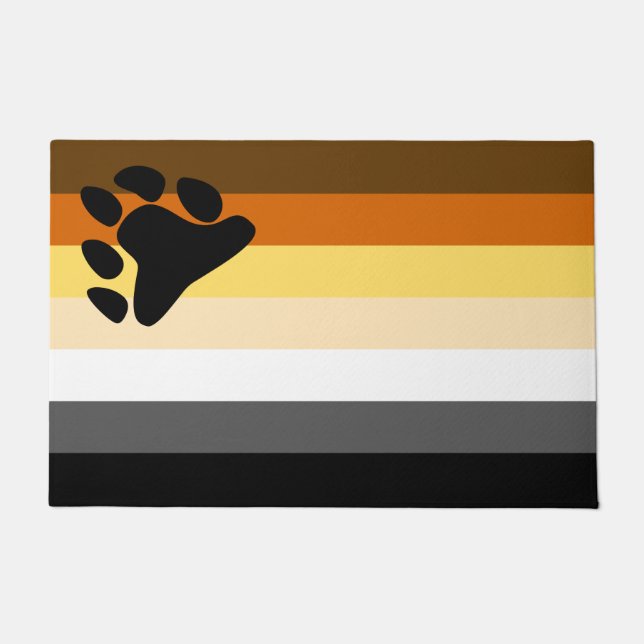 Bear Pride Flag Doormat (Front)