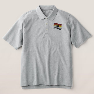 Bear Pride Flag Embroidered Polo Shirt