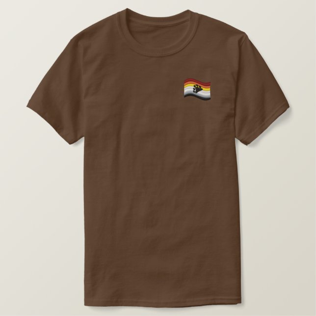 Bear Pride Flag Embroidered T-Shirt (Design Front)