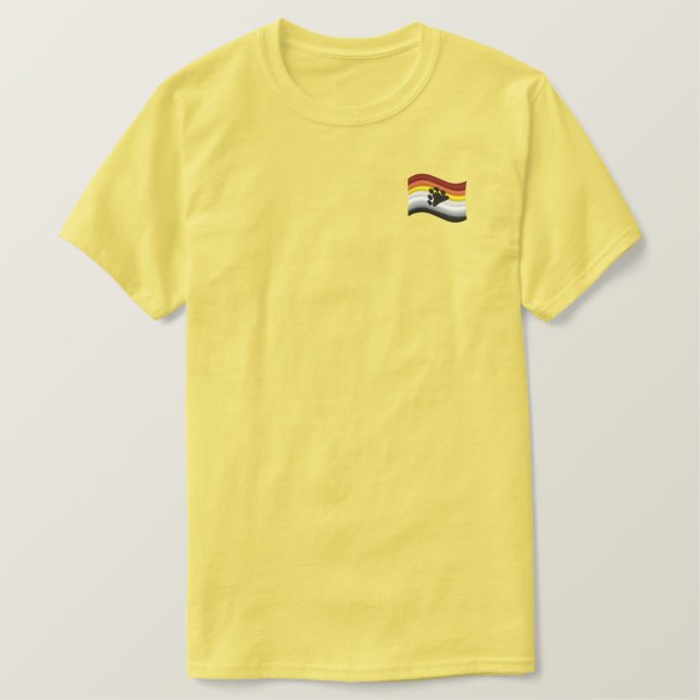 Bear Pride Flag Embroidered T-Shirt (Design Front)