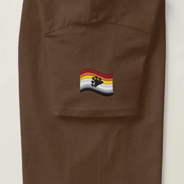 Bear Pride Flag Embroidered T-Shirt (Design Right)