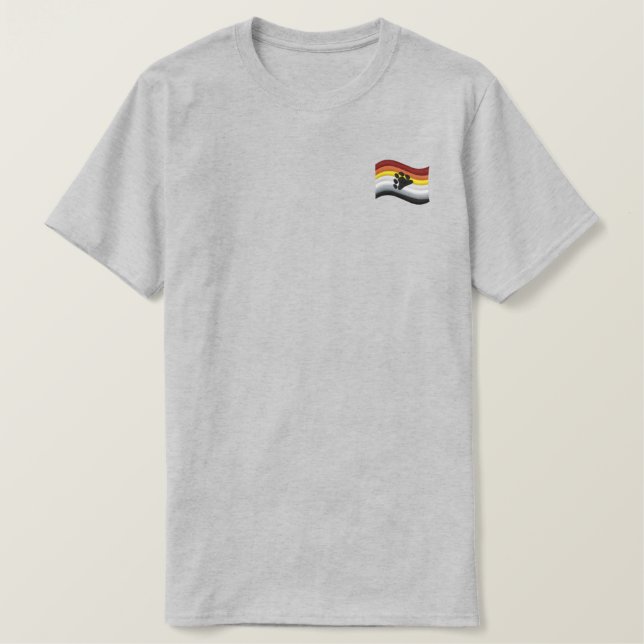 Bear Pride Flag Embroidered T-Shirt (Design Front)