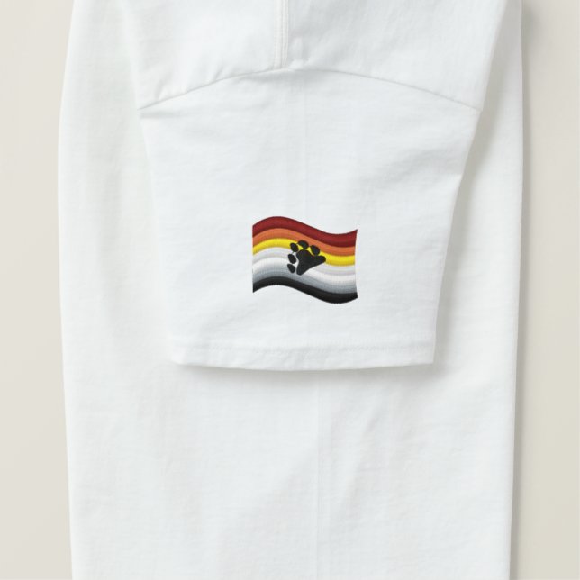 Bear Pride Flag Embroidered T-Shirt (Design Right)
