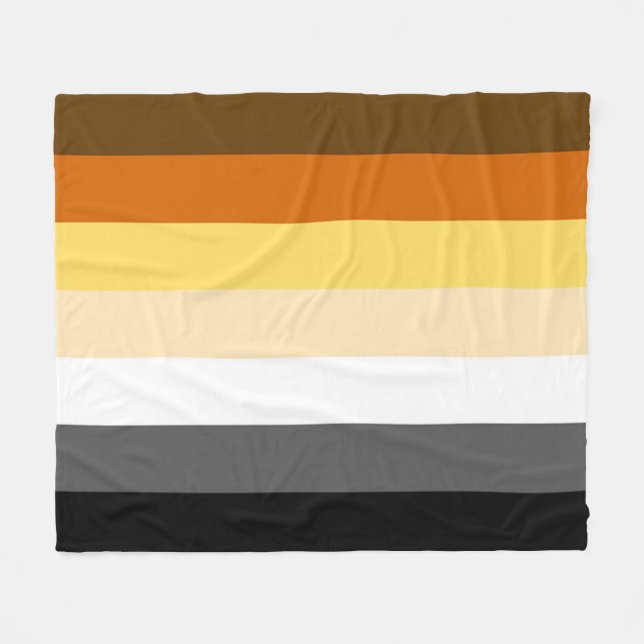 Bear Pride Flag Fleece Blanket (Front (Horizontal))