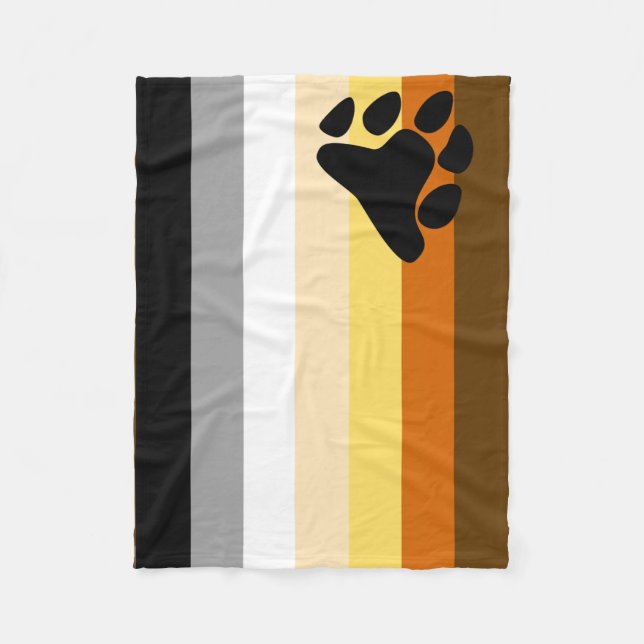 Bear Pride Flag Fleece Blanket (Front)
