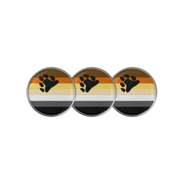 Bear Pride Flag Golf Ball Marker (3 Up)