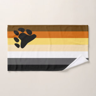 Bear Pride Flag Hand Towel