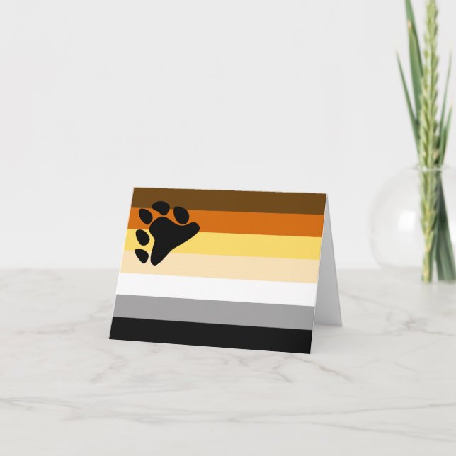Bear Pride Flag Holiday Card (Front)