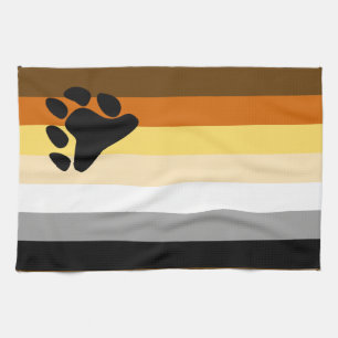 Bear Pride Flag Kitchen Towel
