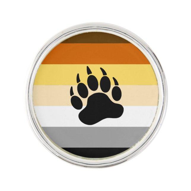 Bear Pride Flag Lapel Pin (Front)
