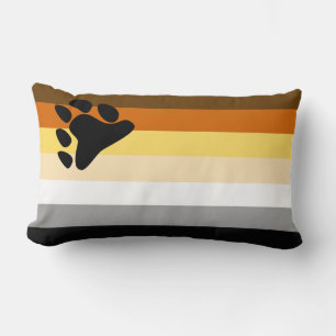 Bear Pride Flag Lumbar Pillow