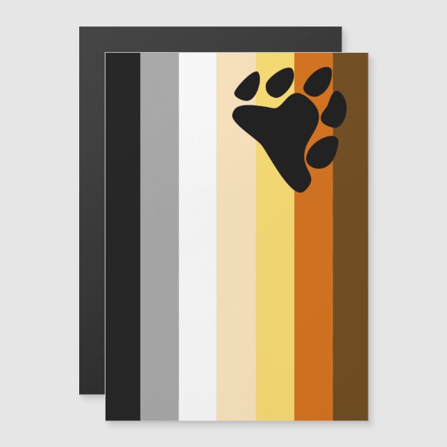 Bear Pride Flag Magnetic Invitation (Front/Back)