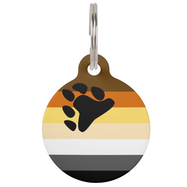 Bear Pride Flag Pet ID Tag (Front)