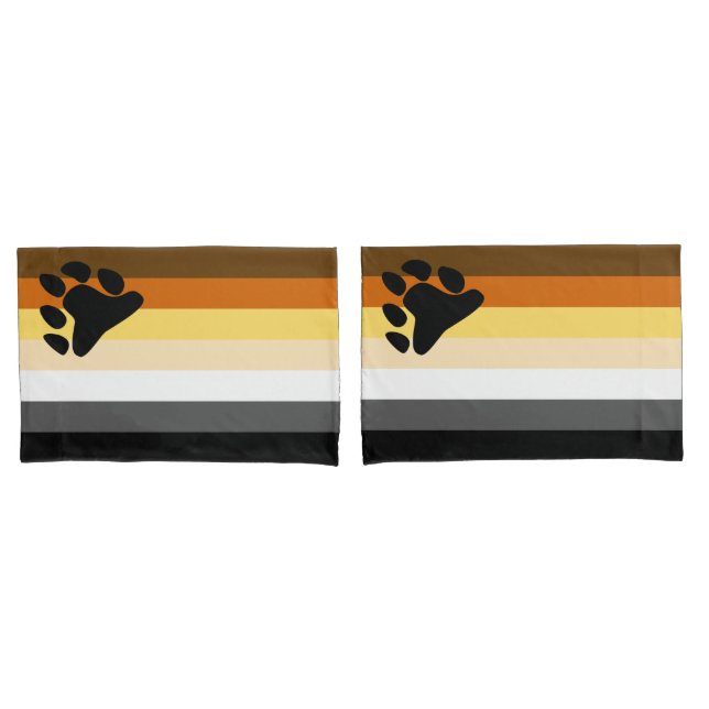 Bear Pride Flag Pillow Case (Front-Set)