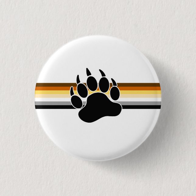 Bear Pride Flag Pinback Button (Front)