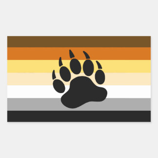 Bear Pride Flag Rectangular Sticker