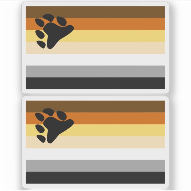 Bear Pride Flag Sticker (Front)