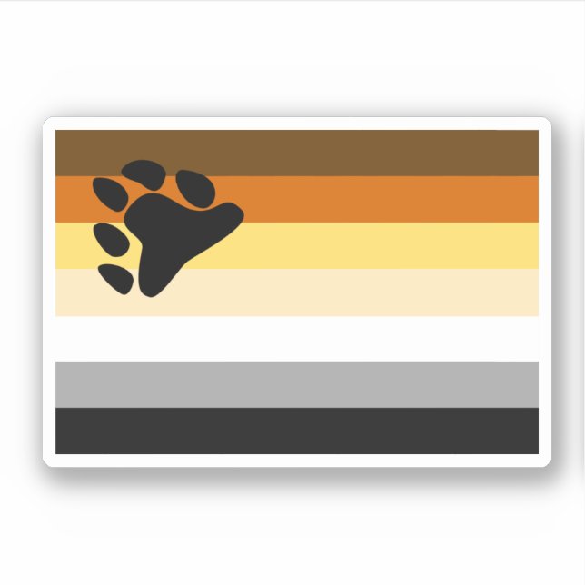 Bear Pride Flag Sticker (Front)