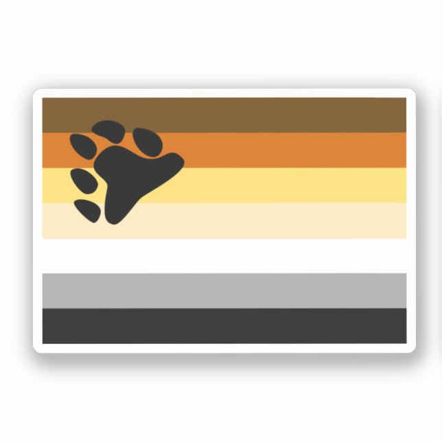 Bear Pride Flag Sticker (Front)