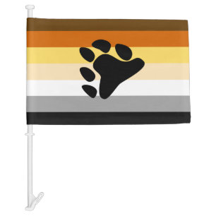 Bear Pride Flag with Paw