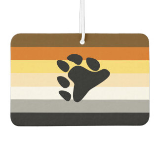 Bear Pride Flag with Paw Air Freshener