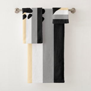 Bear Pride Flag with Paw Bath Towel Set