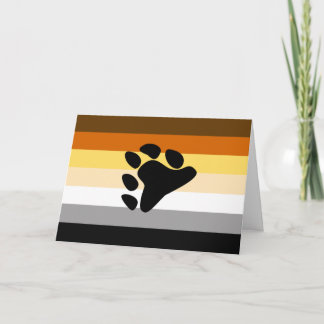 Bear Pride Flag with Paw Card