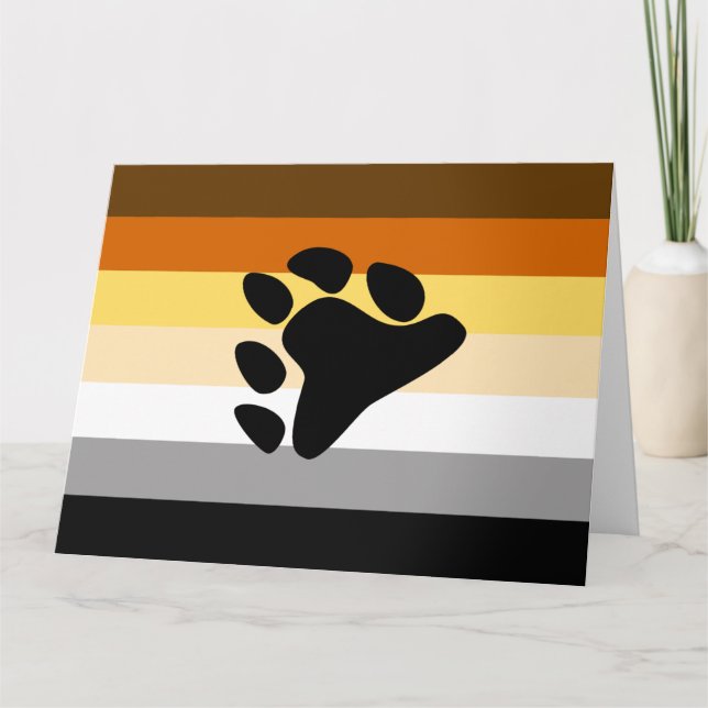 Bear Pride Flag with Paw Card (Front)