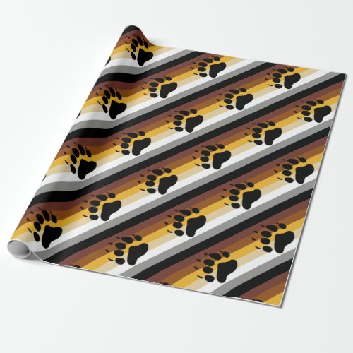 Bear Pride Flag Wrapping Paper