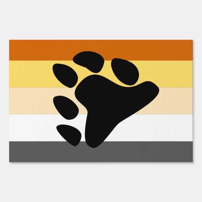 Bear Pride Flag Yard Sign (Front)