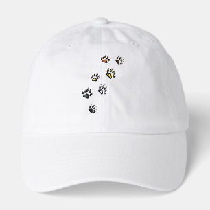 Bear Pride - Gay Bear Flag Colored Paw Prints Hat