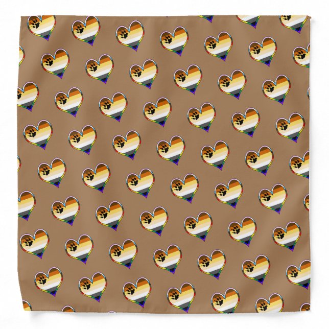 Bear Pride Heart Bandana (Front)
