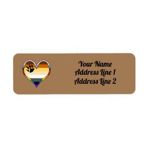 Bear Pride Heart Label