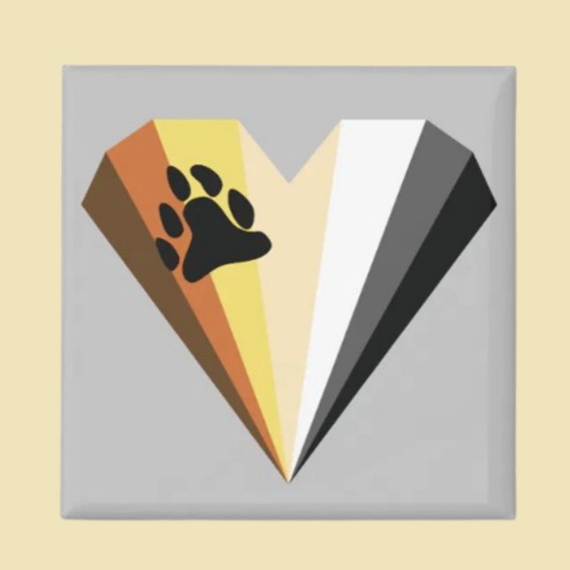 Bear Pride Heart Magnet (Creator Uploaded)