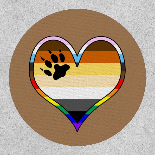 Bear Pride Heart Patch (Front)