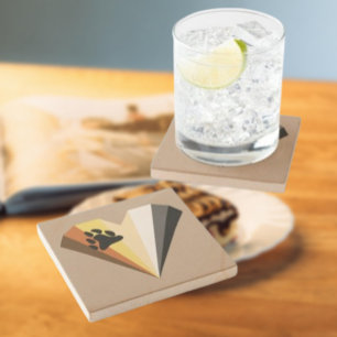 Bear Pride Heart Stone Coaster