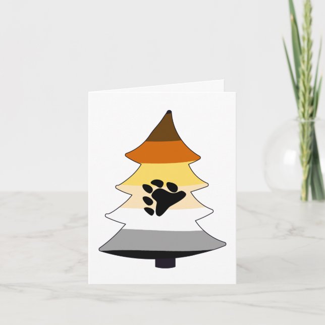 Bear Pride Holigay Tree Holiday Card (Front)