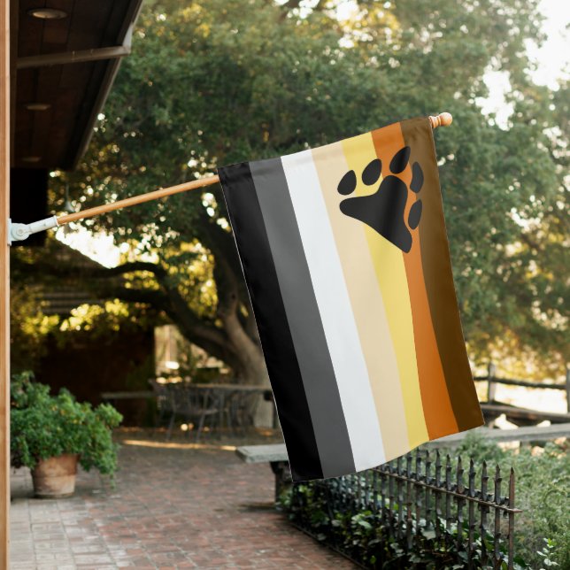 Bear Pride House Flag (In SItu)