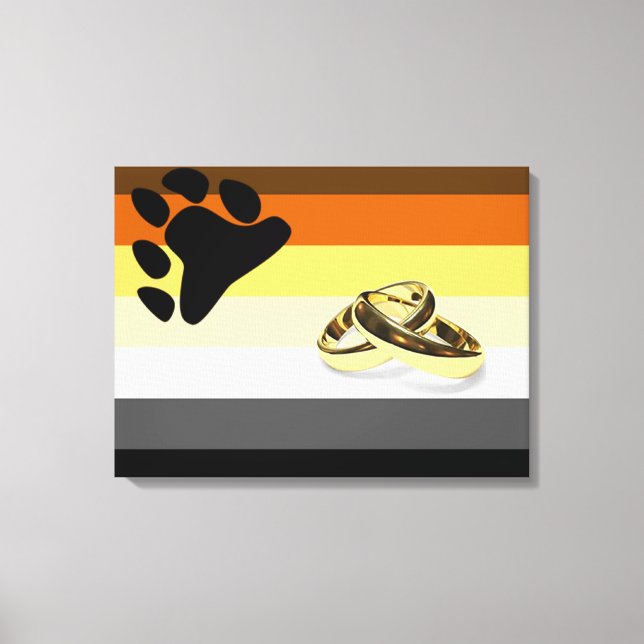 Bear Pride Marriage on Canvas Print (Front)