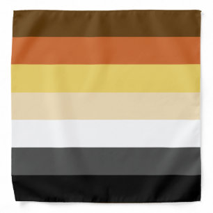 Bear Pride, Neutral Gradient Stripes, LGBTQ Pride Bandana