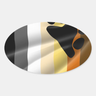 BEAR PRIDE OVAL STICKER