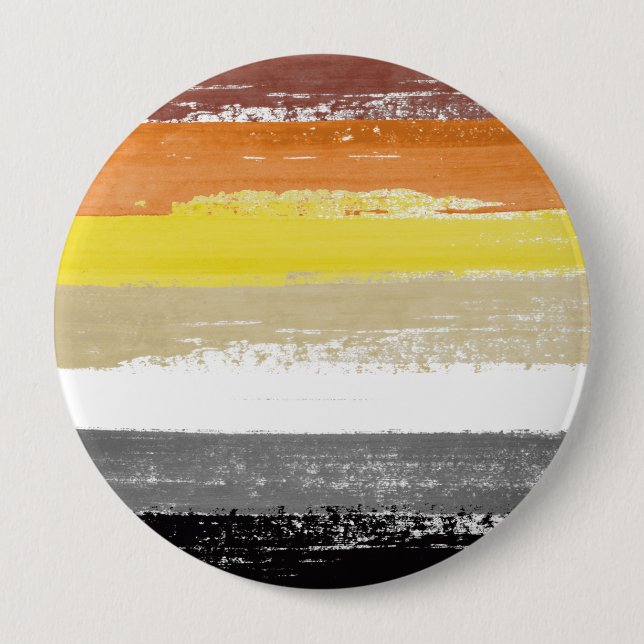 Bear Pride Paint Stripes Button (Front)