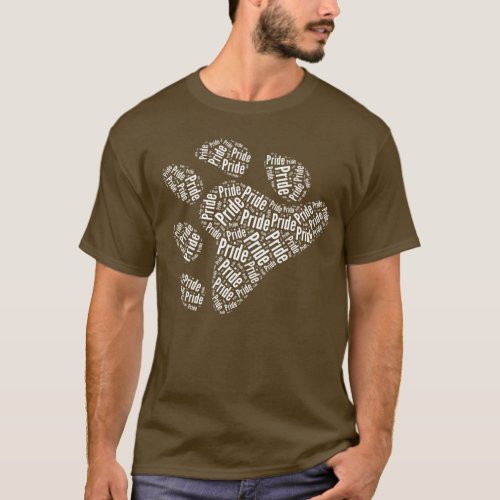 BEAR PRIDE PAW PATTERN T_Shirt