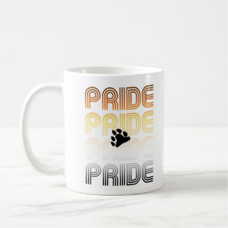 Bear Pride Paw Retro Pattern Design Letters Coffee Mug