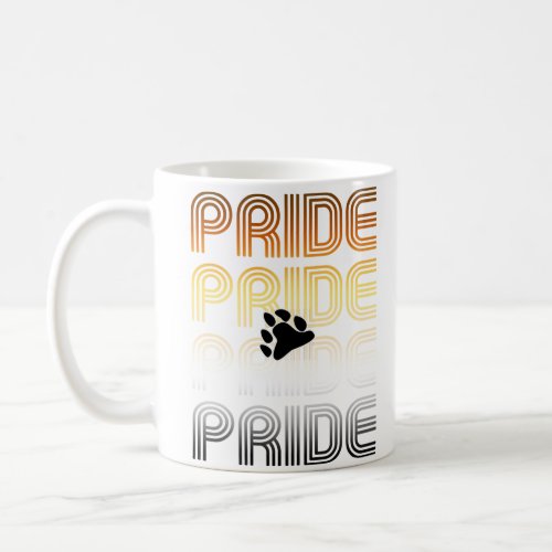 Bear Pride Paw Retro Pattern Design Letters Coffee Mug