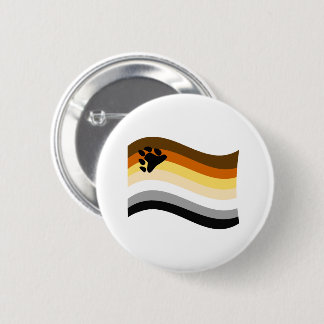 Bear Pride Paw Wavy Flag Button