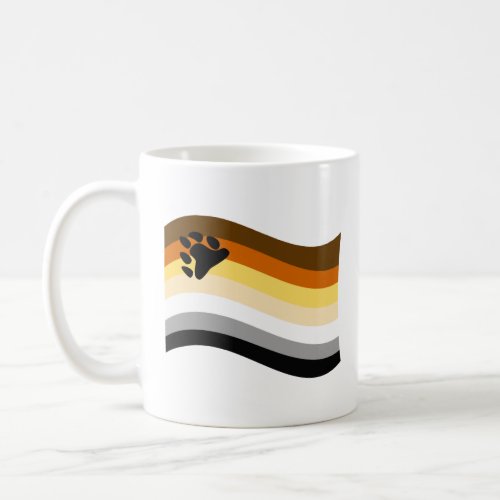 Bear Pride Paw Wavy Flag Coffee Mug