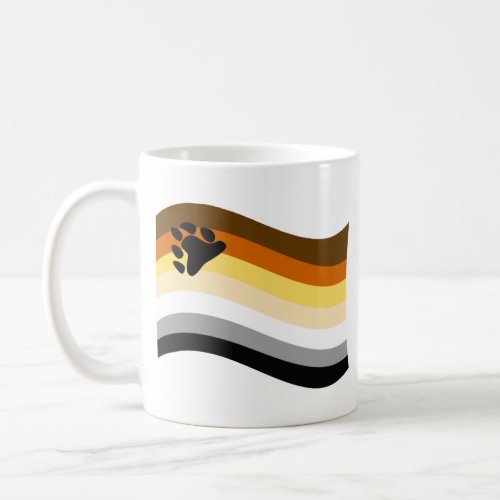 Bear Pride Paw Wavy Flag Coffee Mug