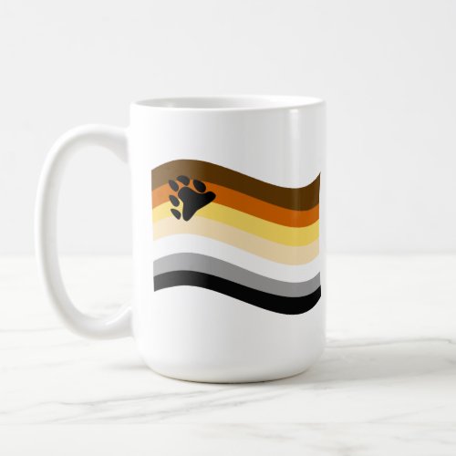 Bear Pride Paw Wavy Flag Coffee Mug